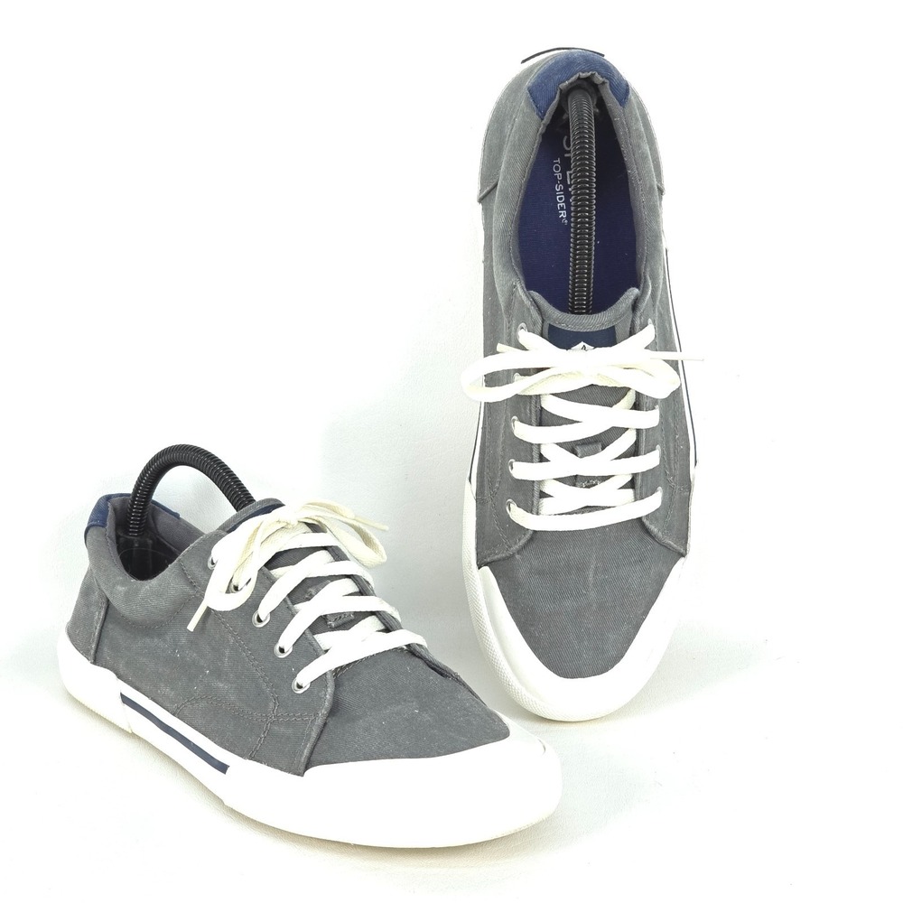 Sperry Top-Sider Striper II LTT Canvas Boat Shoes Boys 7M Kidcore Nautical Beach